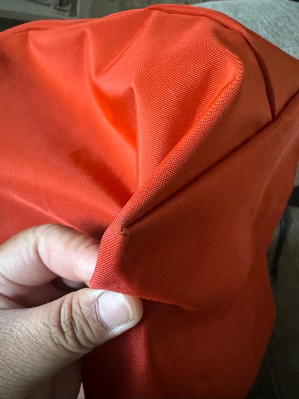 Longchamp Le Pliage Medium Short Handle Orange Nylon Tote